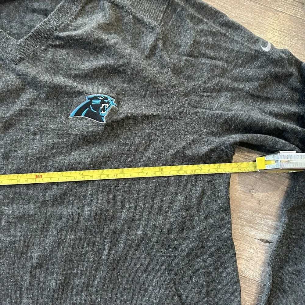 Nike Golf Sweater Large Gray Tour Performance Wool Blend Carolina Panthers